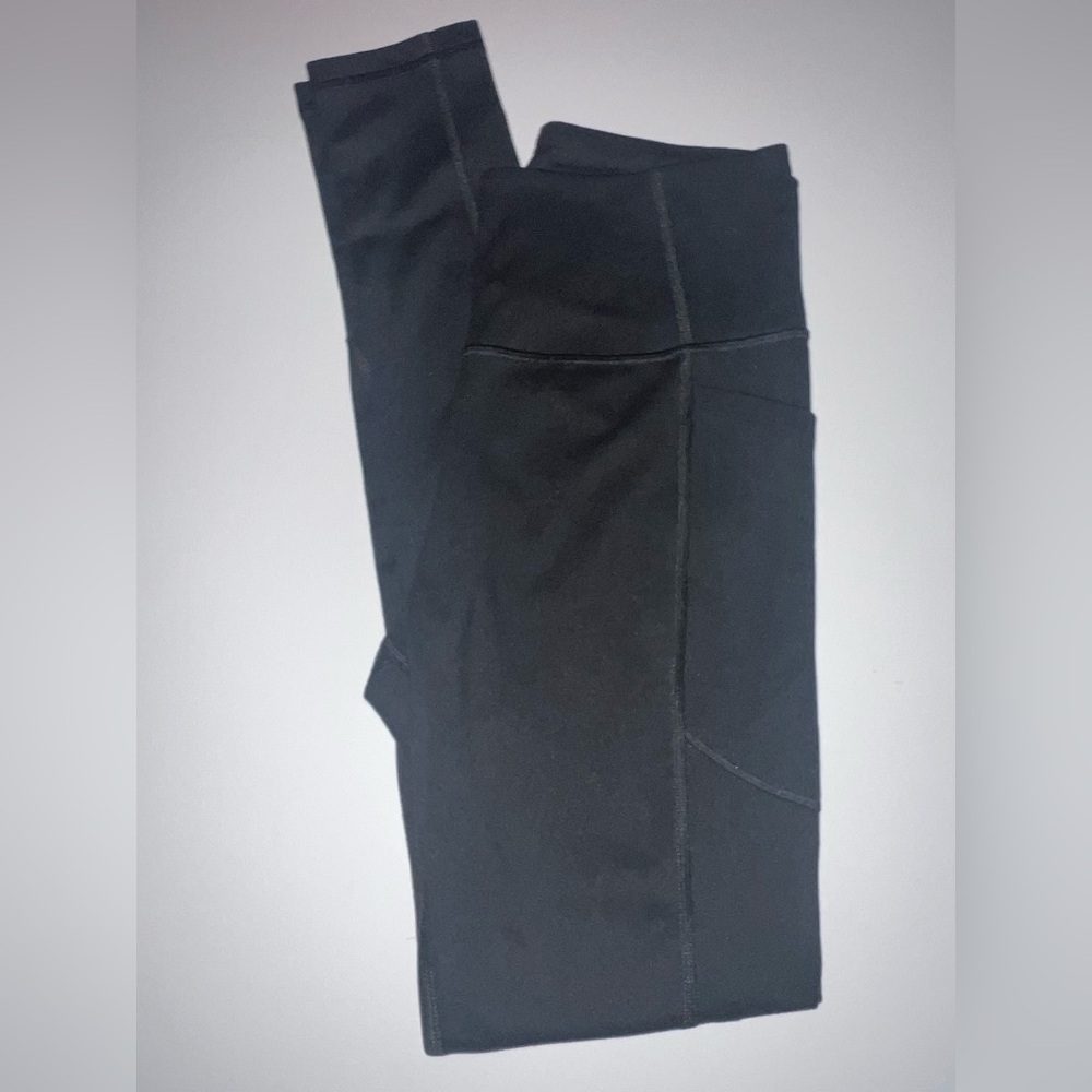 womens pink/victoria secret black leggings size 4